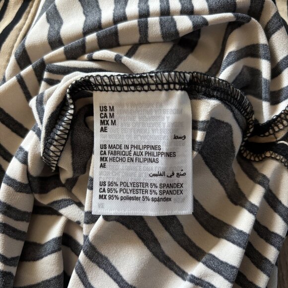 INC Zebra Print Shirtdress in Black and Tan Womens Medium Neutral Animal Print - Picture 11 of 15